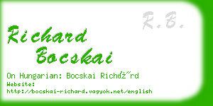 richard bocskai business card
